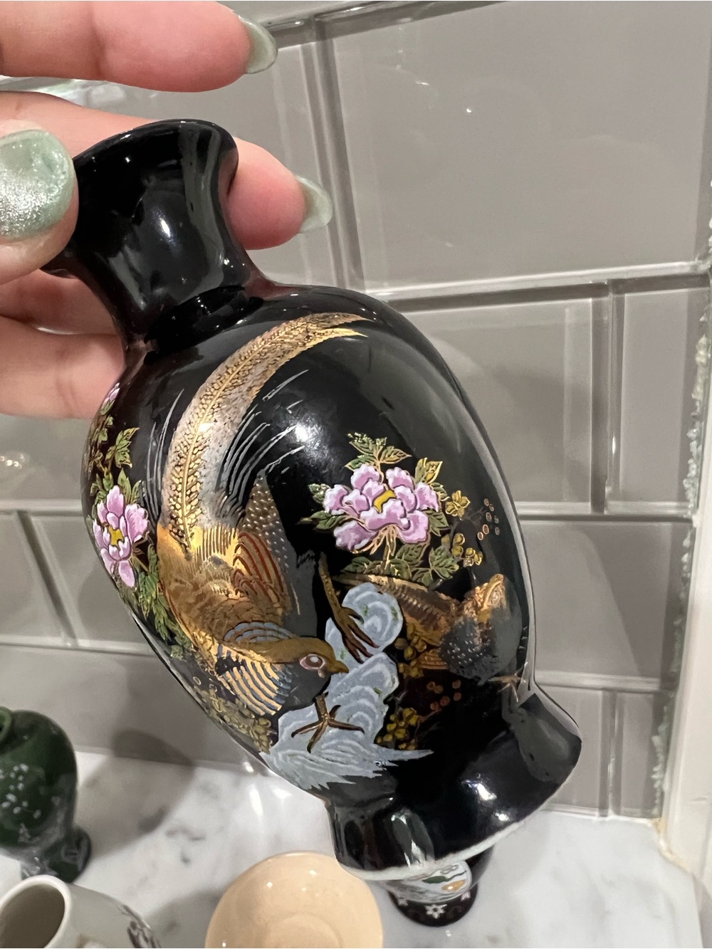 80s Asian Decorative Ceramic Bud Vases - Price for each - Picture 7 of 9